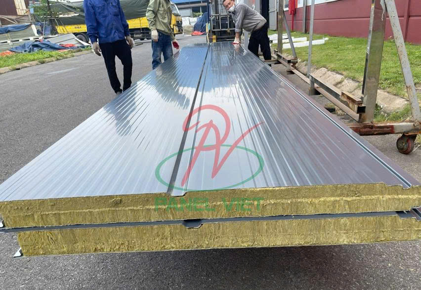 tường panel rockwool màu xám giá rẻ